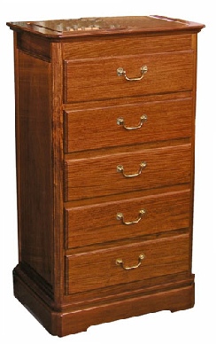 Rosewood chest of 5 drawers - French style