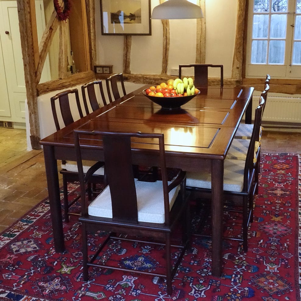 Ming style Chinese table and chairs.