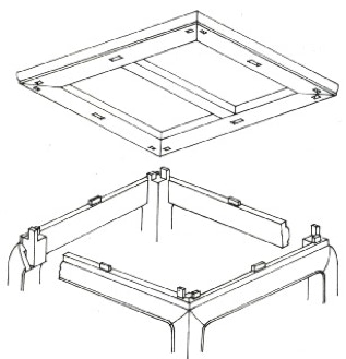 An exploded view of Chinese furniture construction.