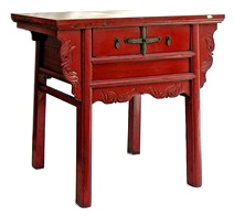Cinnabar Red Lacquer Sideboard