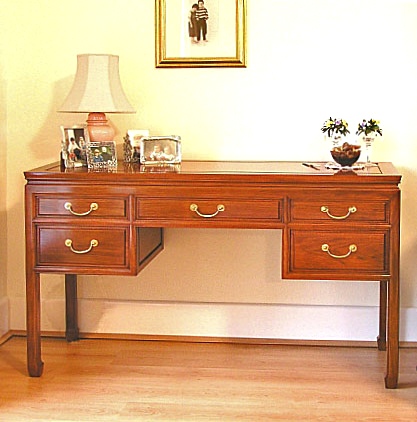 Rosewood 5 drawer desk