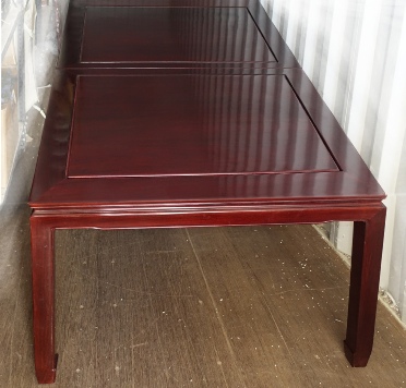 Rectangular rosewood table, 10 seats, only £299