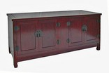 4 door chinese cabinet with antique finished brassware