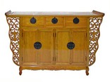 Antique style altar cabinet with openwork carving