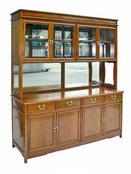 Ming style sideboard with half glazed dresser