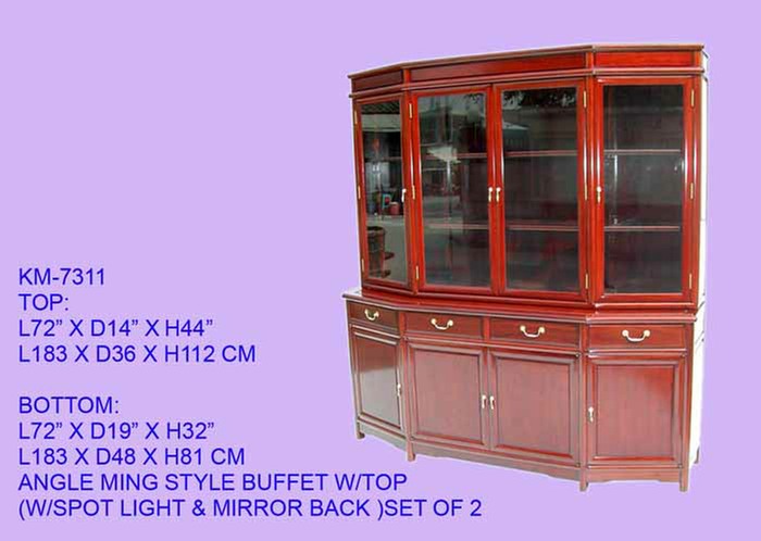 Rosewood angle fronted sideboard with dresser at discounted price during January