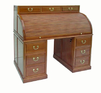 Chinese rosewood desk with bird and flower carving