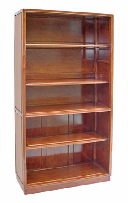 tall open rosewood bookcase
