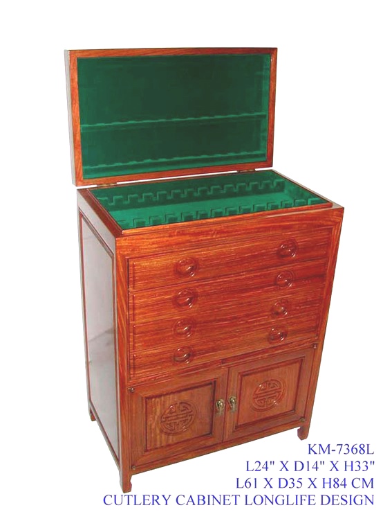 Rosewood Cutlery Chest with Longlife Carving at UNREPEATABLE PRICE IN OUR SPECIAL OFFER SALE
