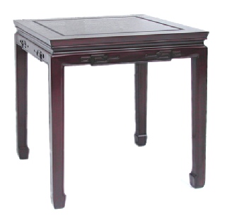 Chinese Rosewood End Table  - Key carved