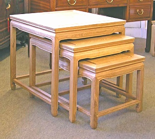 Nest of Ash wood tables