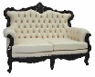 Queen Anne style Leather Sofa