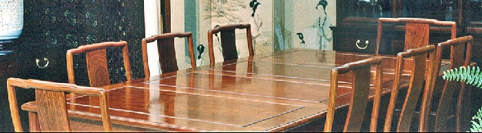  Rosewood Ming style dining suite from Oriental Expression.