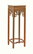 Rosewood Chinese flower stand with open key carving