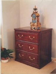 Bespoke rosewood chest of 3 drawers