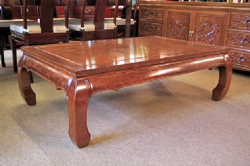 Bespoke Chinese coffee table in solid rosewood