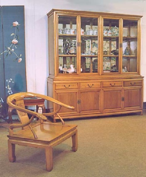 Madarin Style Sideboard Plain Design with Top Cabinet
