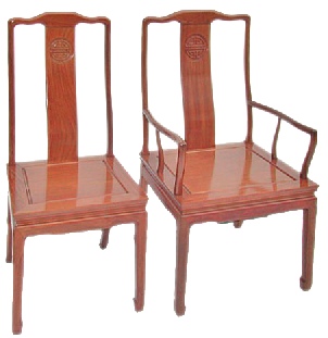 Rosewood dining chairs in long life design