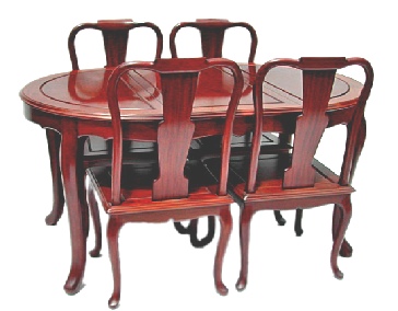French Design Oval Dining Table with 4 chairs.