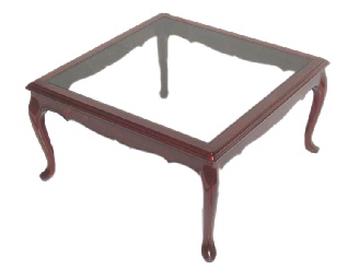 Rosewood glass top coffee table