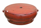 Red Lacquer Flour Vessel