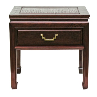 Chinese side table with drawer - plain design
