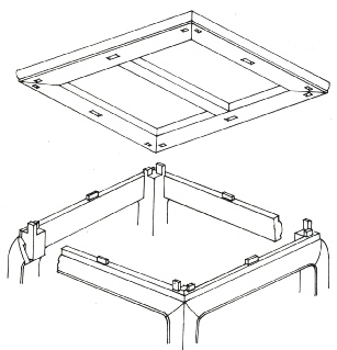 Classic Chinese furniture construction, showing the ingenious joining of a table top to the under frame and legs.