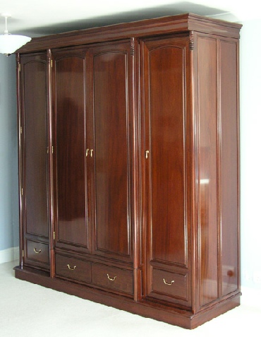 Bespoke rosewood gentlemans wardrobe